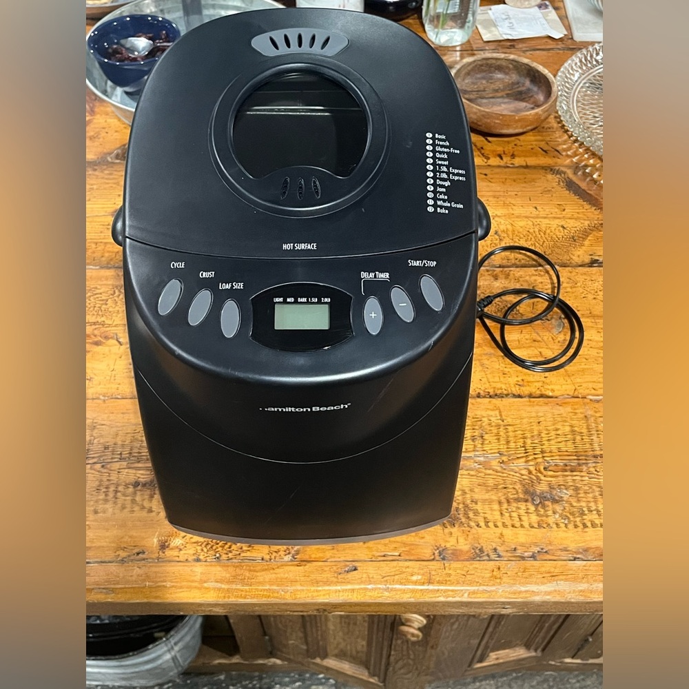 Hamilton Beach Black  Digital Programmable 12 Settings Bread Maker Machine. - Picture 2 of 14